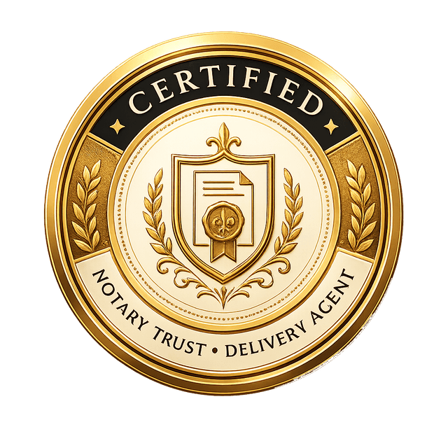 Certified Notary Trust Delivery Agent credential badge